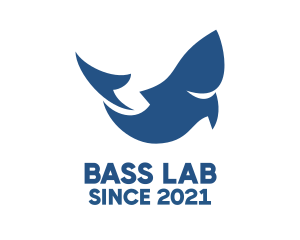 Abstract Blue Fish logo design