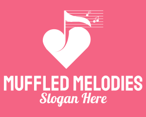 Heart Music Composer logo design