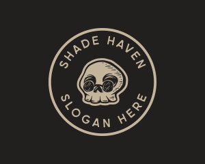 Cool Sunglasses Skull logo design