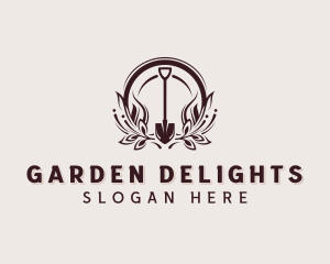 Garden Landscaping Shovel logo design