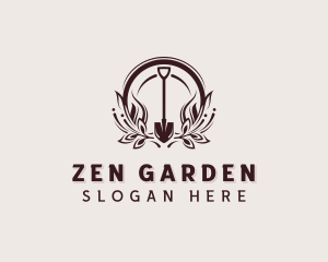 Garden Landscaping Shovel logo design