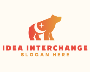 Orange Moon Bear  logo design