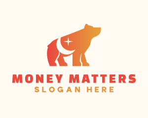 Orange Moon Bear  logo design