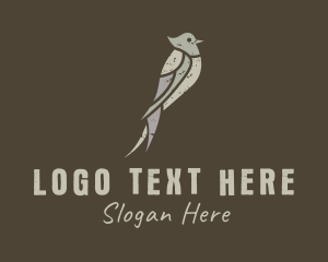 Grunge Cockatiel Bird logo