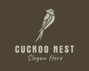 Grunge Cockatiel Bird logo design