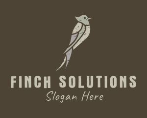 Grunge Cockatiel Bird logo design