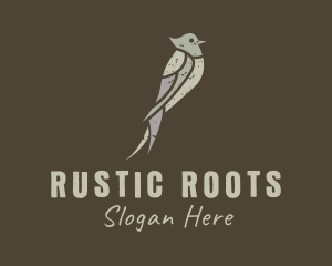 Grunge Cockatiel Bird logo design