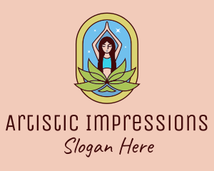 Lotus Yoga Instructor  logo design