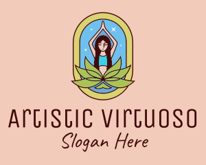 Lotus Yoga Instructor  logo design