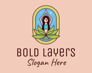 Lotus Yoga Instructor  logo design