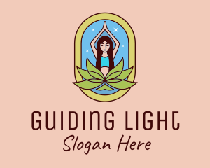 Lotus Yoga Instructor  logo design