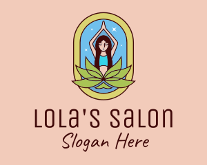 Lotus Yoga Instructor  logo design