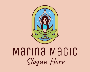 Lotus Yoga Instructor  logo design