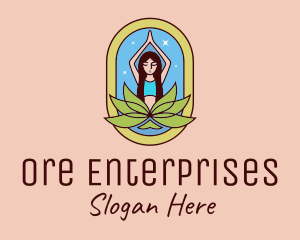 Lotus Yoga Instructor  logo design