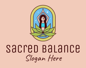 Lotus Yoga Instructor  logo design