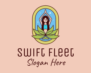 Lotus Yoga Instructor  logo design