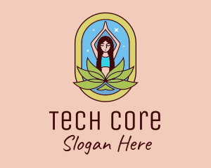 Lotus Yoga Instructor  logo design