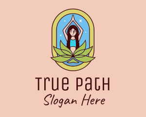 Lotus Yoga Instructor  logo design