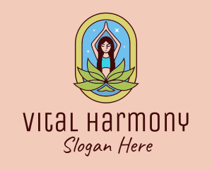 Lotus Yoga Instructor  logo design