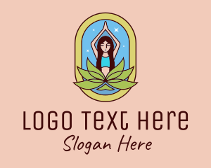 Yoga - Lotus Yoga Instructor logo design