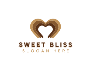 Heart Chocolate Dessert logo design