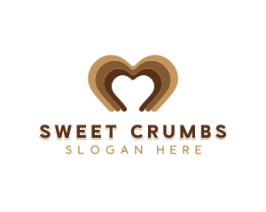 Heart Chocolate Dessert logo design