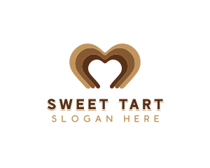 Heart Chocolate Dessert logo design