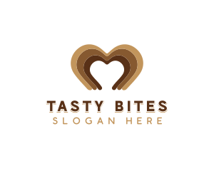 Heart Chocolate Dessert logo design