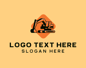 Construction Excavator Machine  Logo