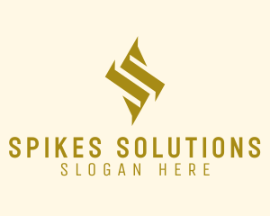 Geometric Gold Letter S  logo design