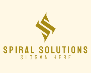 Geometric Gold Letter S  logo design