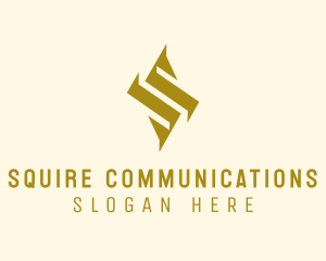 Geometric Gold Letter S  logo design