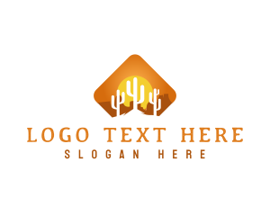 Sunset Desert Cactus logo