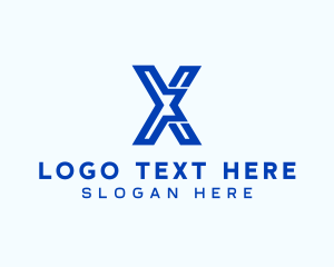 Cyber Geometric Letter X logo