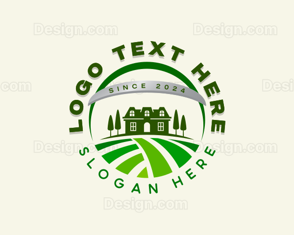 Garden Lawn Landscaper Logo