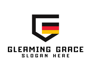 German Letter G Flag logo design