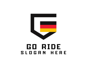 German Letter G Flag logo design