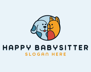 Happy Dog Cat logo design