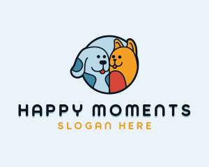 Happy Dog Cat logo design