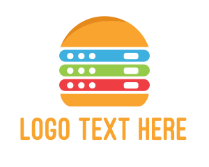 Computer Server Burger Logo