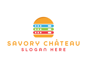 Computer Server Burger logo design