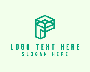 Platform - Generic 3D Letter P Company logo design