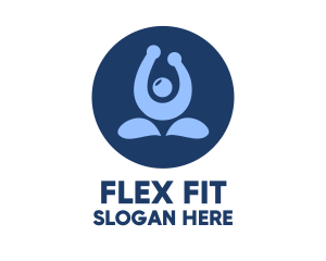 Blue Yoga Trainer logo design