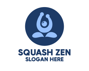 Blue Yoga Trainer logo design