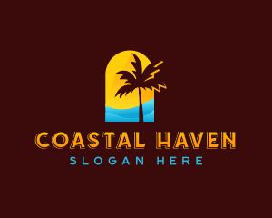 Sunny Beach Travel logo design