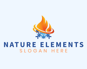 Fire Ice Element logo design