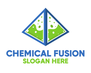 Lab Chemical Pyramid logo design