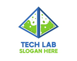 Lab Chemical Pyramid logo design