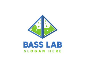 Lab Chemical Pyramid logo design