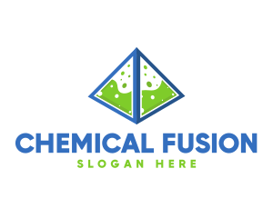 Lab Chemical Pyramid logo design